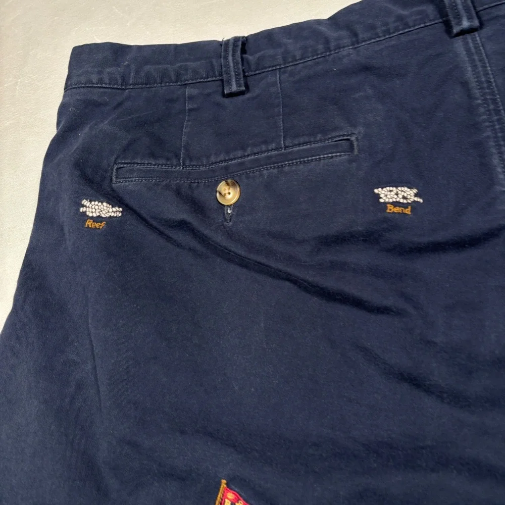 Polo Ralph Lauren Shorts Mens 40 Navy Nautical Embroidered Sailing Chino Stretch